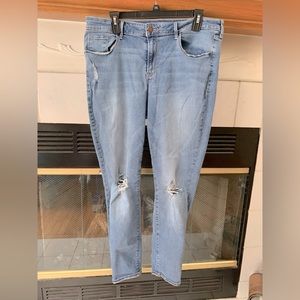 Old Navy Rockstar Mid-Rise Distressed Jeans SZ 16